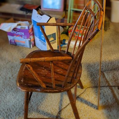 Vintage Faux-Bamboo Windsor-style Wood Chair (Ethan Allen?)