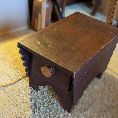Antique Handcrafted Storage Stool