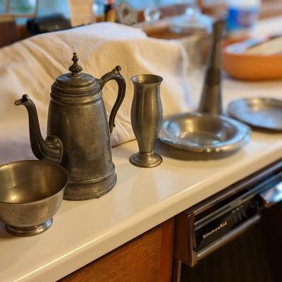 Collection of 6 Pewter Items