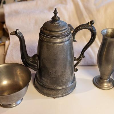 Collection of 6 Pewter Items