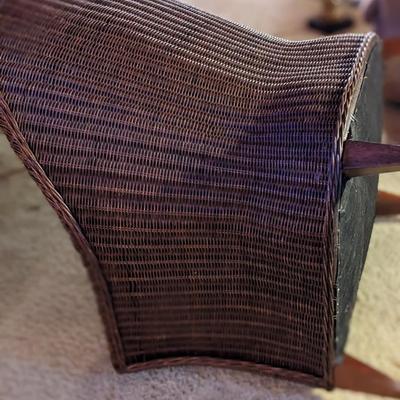 Truly Wonderful Vintage Wicker Chair with Well Made Seat Cushion