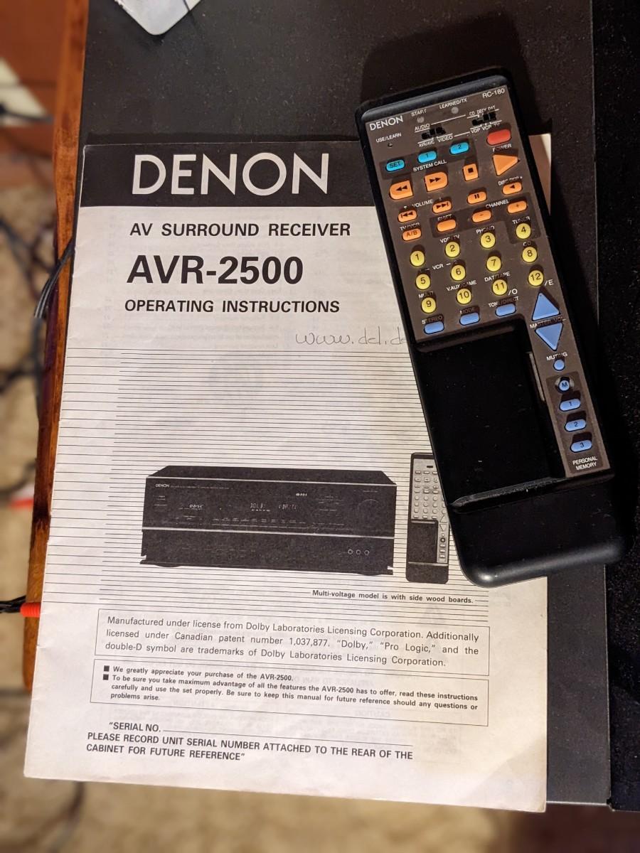 Denon AVR2500 Surround Receiver with Remote