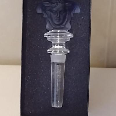 Versace Medusa Glass Wine Bottle Stopper