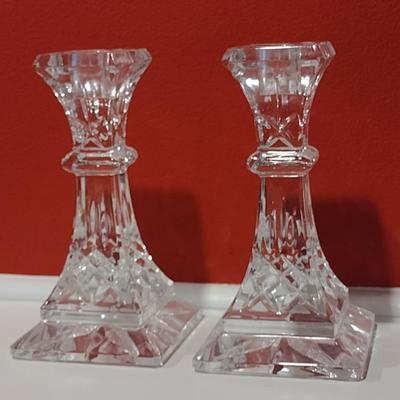 Pair of Waterford Crystal Candlestick Holders