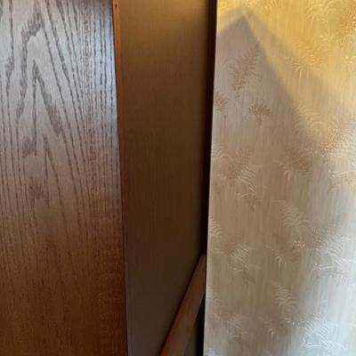 Mission Style Glass Front Shelf or Curio