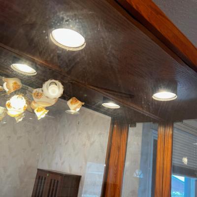 Modern Glass/Mirrored China Cabinet or Curio. 