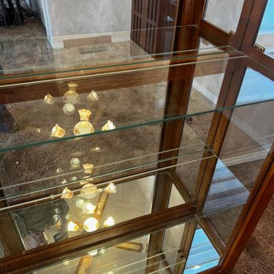 Modern Glass/Mirrored China Cabinet or Curio. 