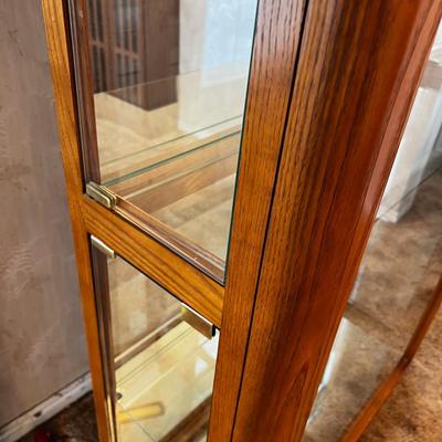 Modern Glass/Mirrored China Cabinet or Curio. 