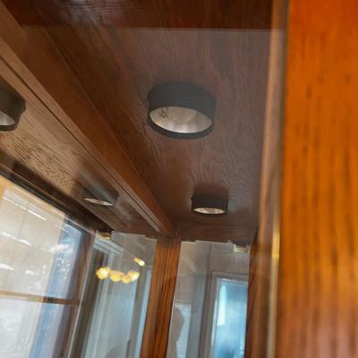 Modern Glass/Mirrored China Cabinet or Curio. 