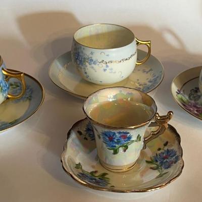 4- Blue Hue China Tea Cups