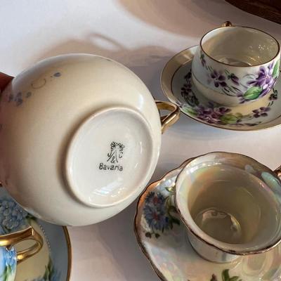 4- Blue Hue China Tea Cups