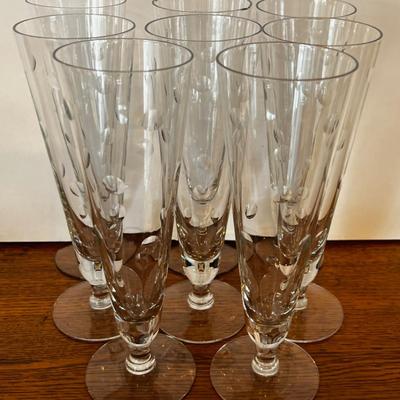 8 Polka Dot Pilsner Glasses Barware