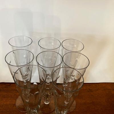 8 Polka Dot Pilsner Glasses Barware