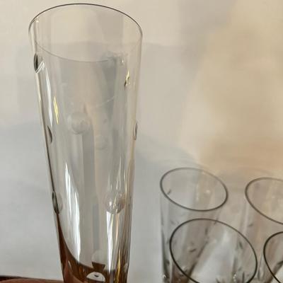 8 Polka Dot Pilsner Glasses Barware