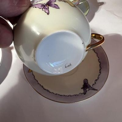 4- Green - ish Teacups Barrel Cactus Flowers etc.