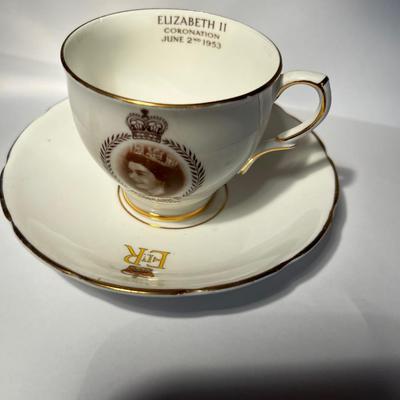 Elizabeth II Coronation Cup and Saucer 1953