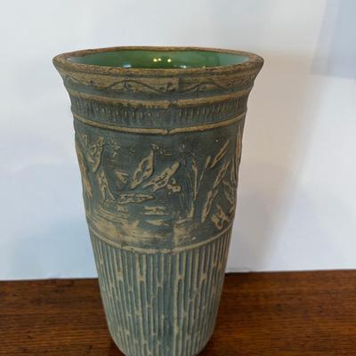 Antique Ceramic Vase Cranes or Flamingos Weller? McCoy?