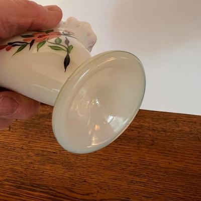 Fenton Milk Glass Fan Vase