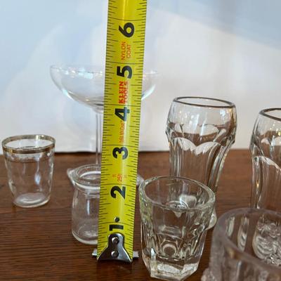 Collection of Clear Small Mini Shots plus 10 pieces