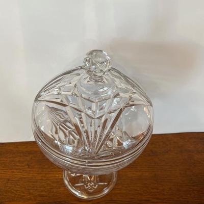Glass Candy dish Footed w/Lid