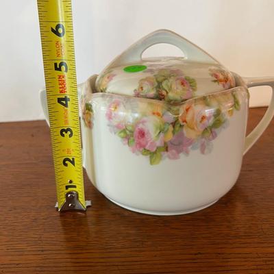 Floral China Biscuit Jar with Lid