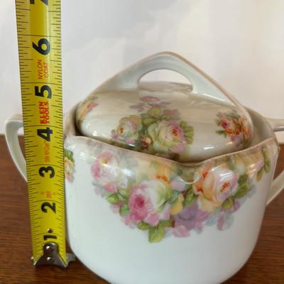Floral China Biscuit Jar with Lid