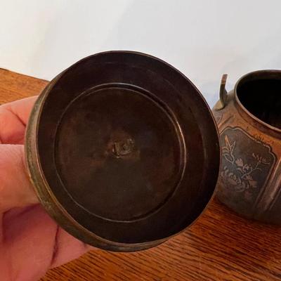 Antique Copper Chinese Teapot 