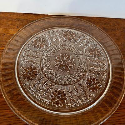 13" Sandwich Glass Platter 