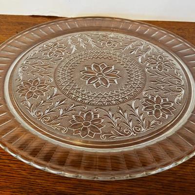 13" Sandwich Glass Platter 