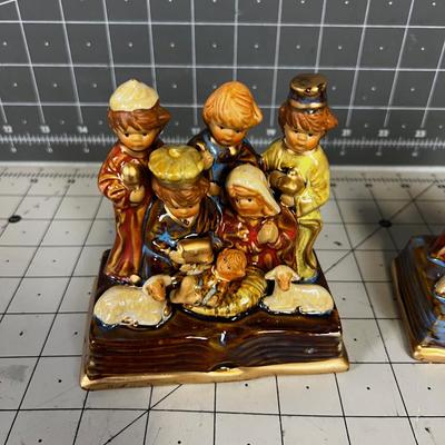 Ceramic Nativity Items (2) 