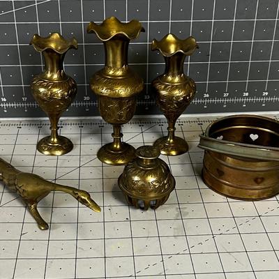 Small Collection of Brass Items