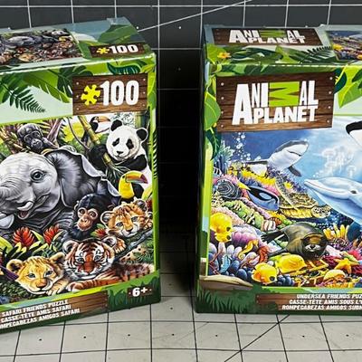 2 Animal Planet 100-Piece Puzzle NEW in the Box 
