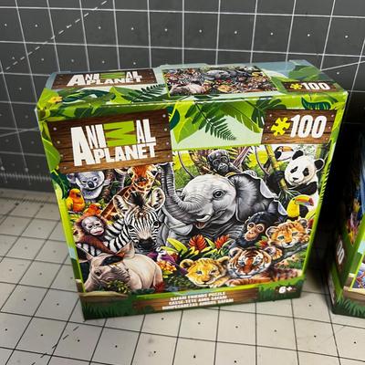 2 Animal Planet 100-Piece Puzzle NEW in the Box 