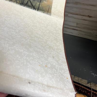 Asian Rice Paper Painting on Scroll 
