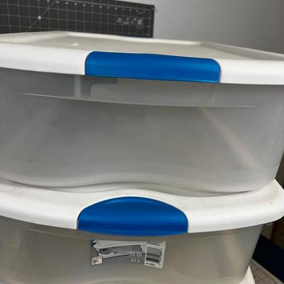 3 Under the Bed 35 Quart Tubs with Locking Lids