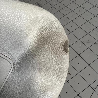 PRADA Hand Bag White Leather 