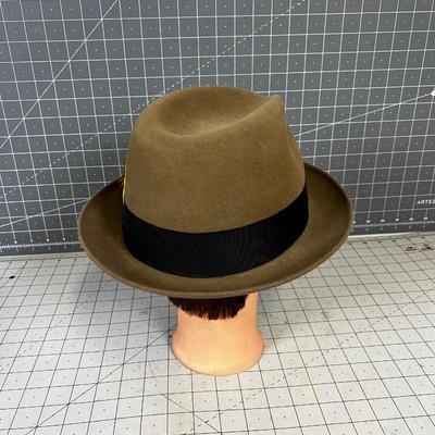 Dobbs Felt Fedora Black Band with Feather 