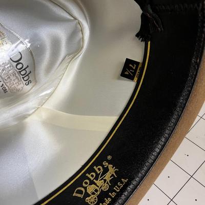 Dobbs Felt Fedora Black Band with Feather 