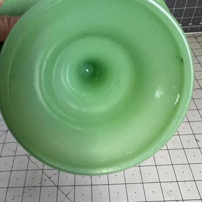 Jadeite Green Glass Serving or Cake Plate