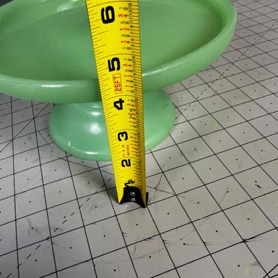 Jadeite Green Glass Serving or Cake Plate