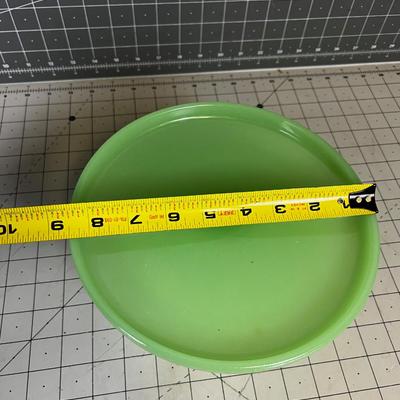 Jadeite Green Glass Serving or Cake Plate
