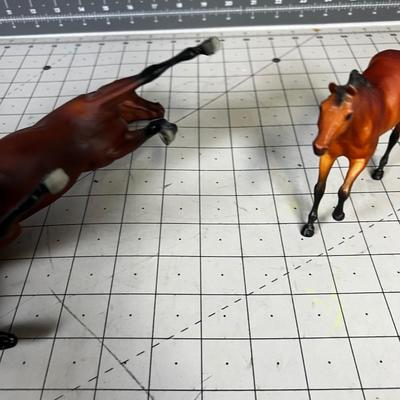 2 Small Breyers - Brown Red