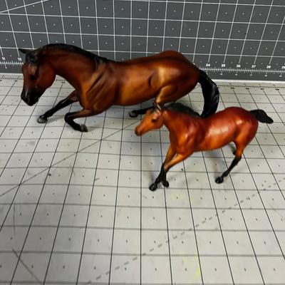 2 Small Breyers - Brown Red