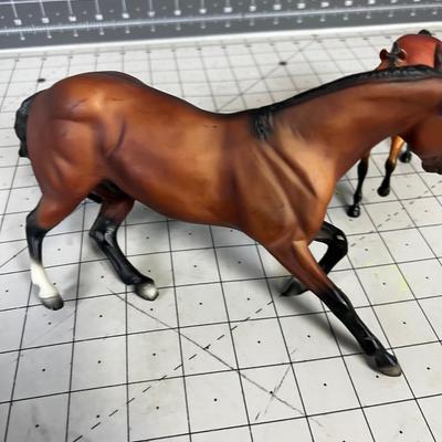 2 Small Breyers - Brown Red