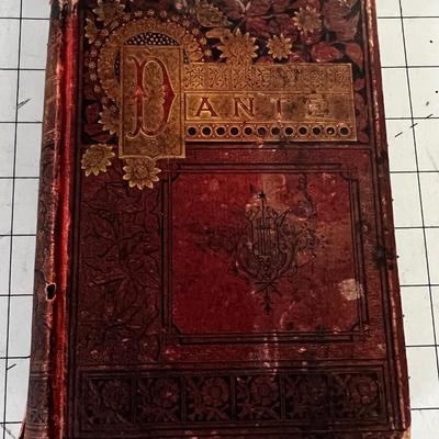 Dante's Poems Antique Book