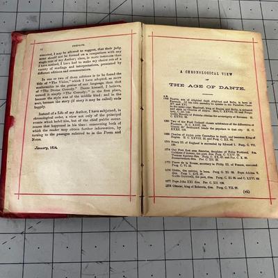 Dante's Poems Antique Book