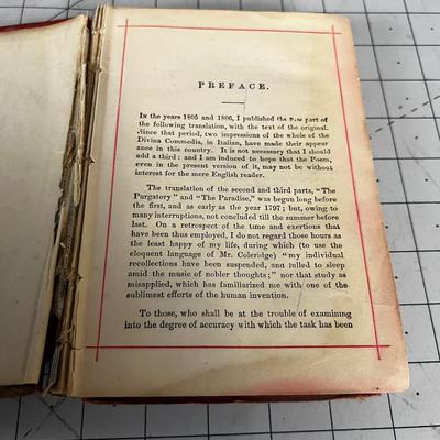 Dante's Poems Antique Book