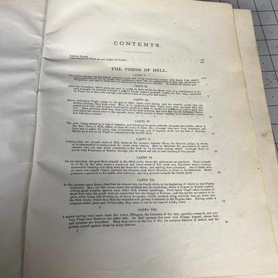Dante's Inferno Antique Book