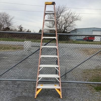 131 Werner Fiberglass 10-ft Step Ladder