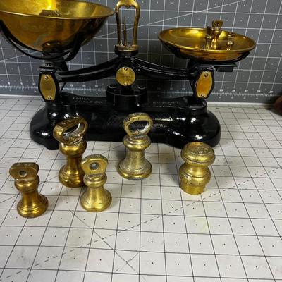 LIBRA Scale Company England, Black and Brass